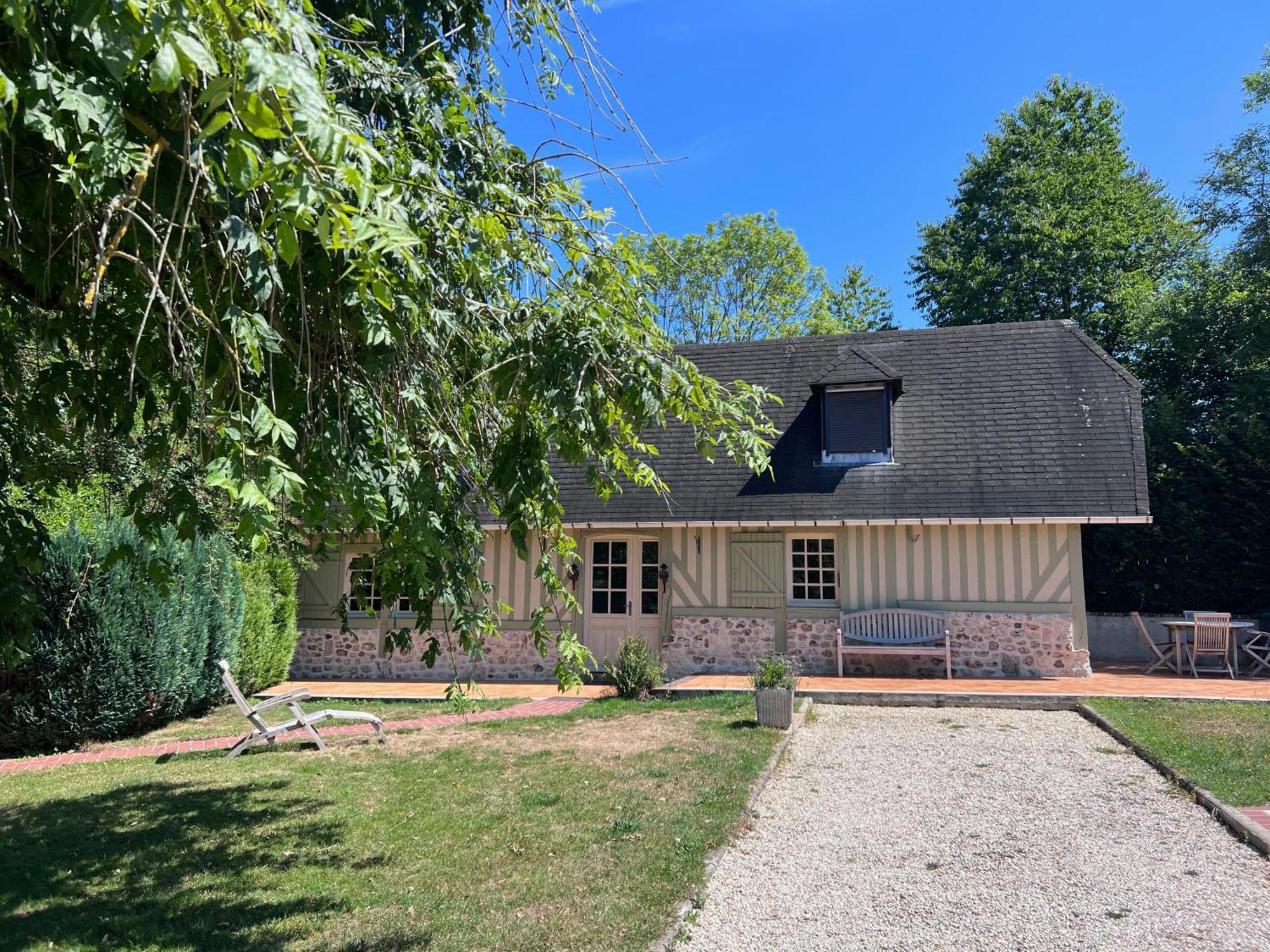 Maison et appartement avec piscine à Honfleur Genneville Exterior foto